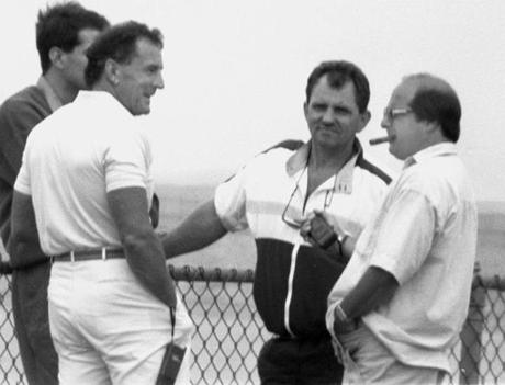Frank Salemme (second from left) in South Boston.
